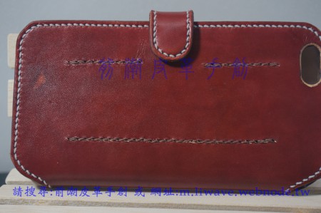 客訂iphone6 plue 皮雕LOGO書本式手機套